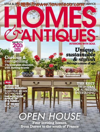 [英国版]Homes & Antiques 复古风古董家居软装饰杂志 2021年8月刊